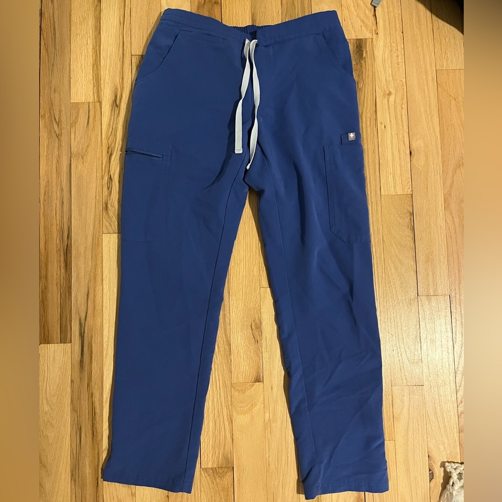 figs blue straight leg scrub pants